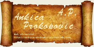Ankica Prokopović vizit kartica